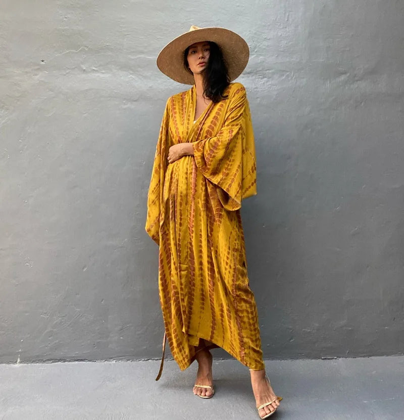 Para Praia 14 Colors Kimonos Bikini Cover Ups Beachwear Beach Robe Femme Long Dress Sarong Women Loose Cardigan Swimsuit Covers
