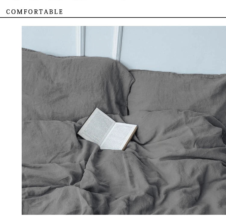 Natural Washed Linen Bed Sheets