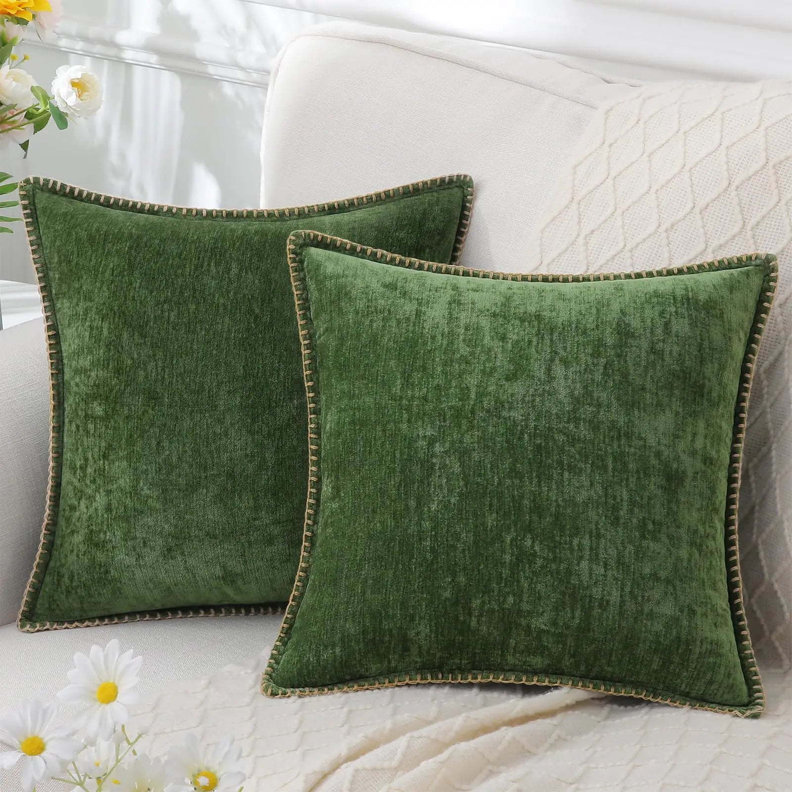 Chenille Soft Throw Cushion Cover