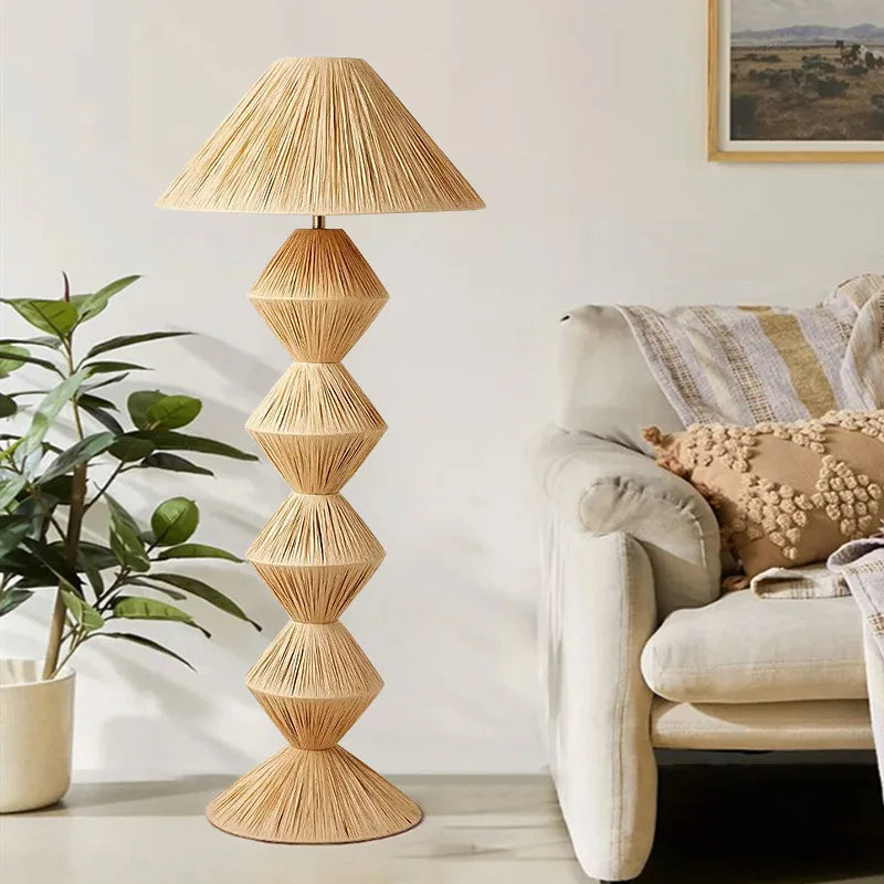 Es Vedra Rattan Floor Lamp