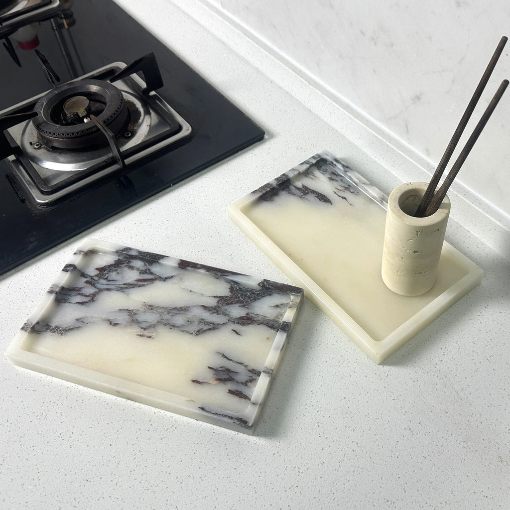 Rectangular Natural Marble Tray
