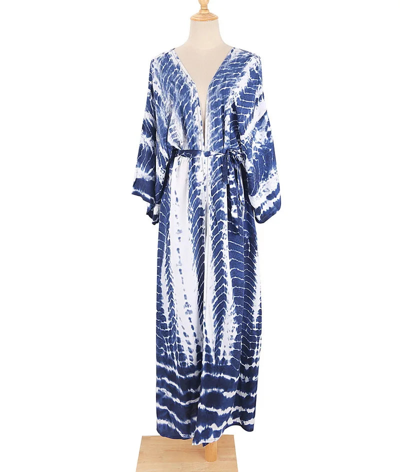 Para Praia 14 Colors Kimonos Bikini Cover Ups Beachwear Beach Robe Femme Long Dress Sarong Women Loose Cardigan Swimsuit Covers