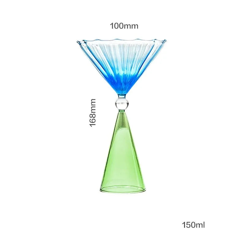 Retro two-tone Cocktail Glass