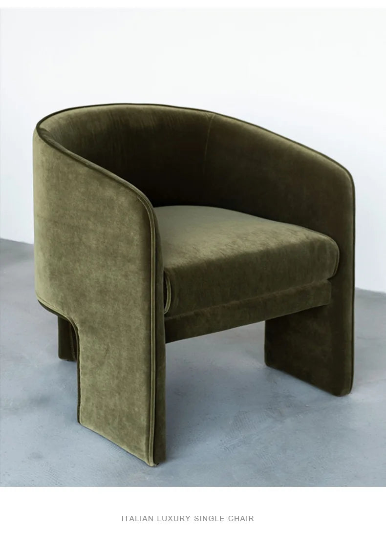 Burnt Orange Velvet Arm Chair