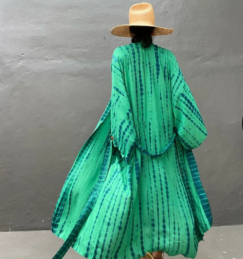 Para Praia 14 Colors Kimonos Bikini Cover Ups Beachwear Beach Robe Femme Long Dress Sarong Women Loose Cardigan Swimsuit Covers