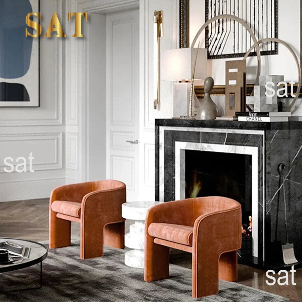 Mustard Velvet Armchair