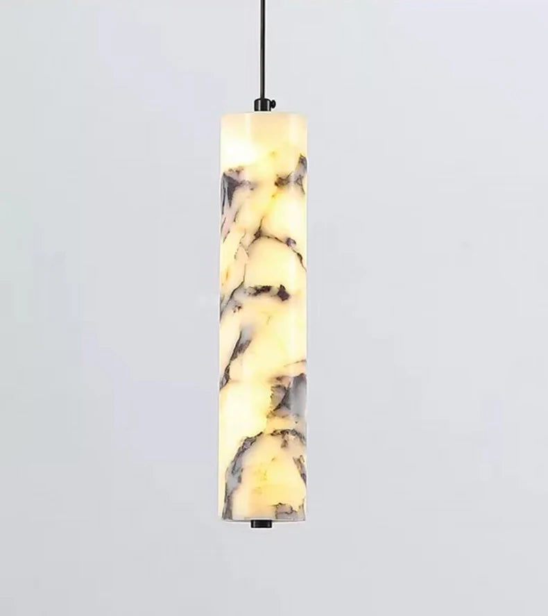 Cylinder Marble Pendant Light