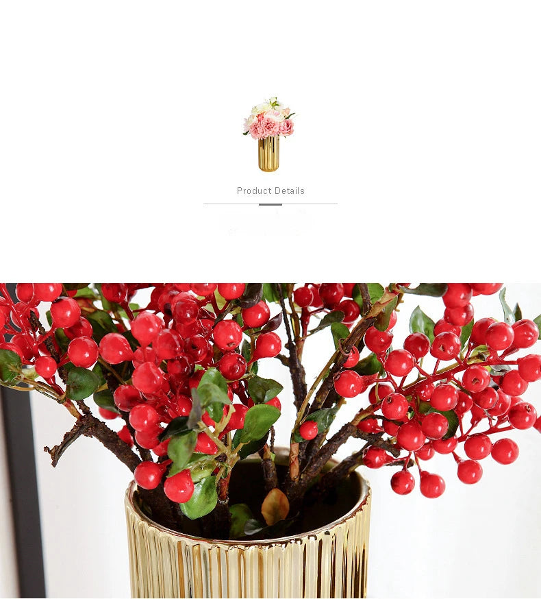 Old Hollywood Gold Vase