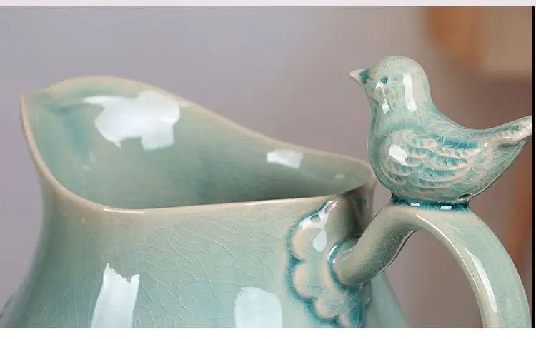 Vintage style Blue Ceramic Jug