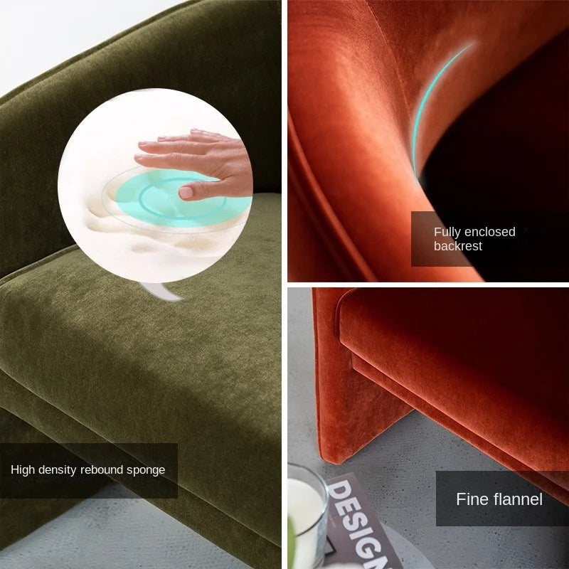 Burnt Orange Velvet Arm Chair