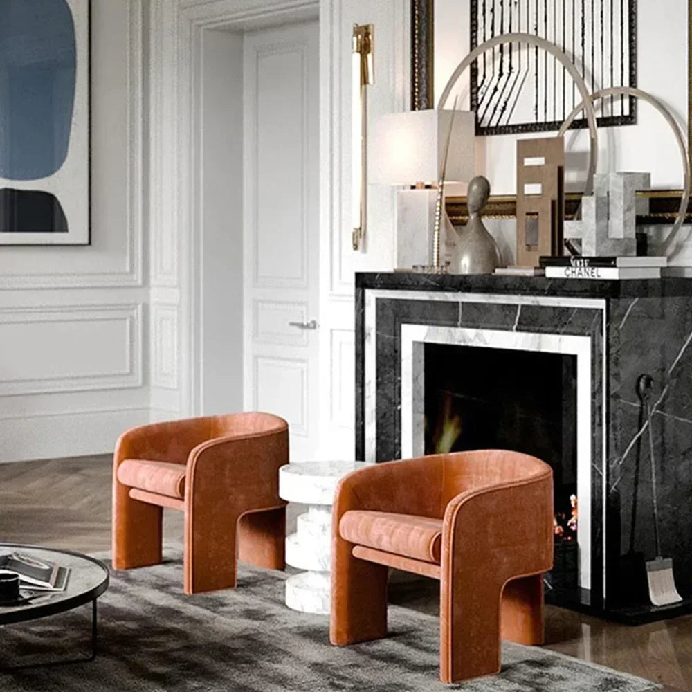 Mustard Velvet Armchair