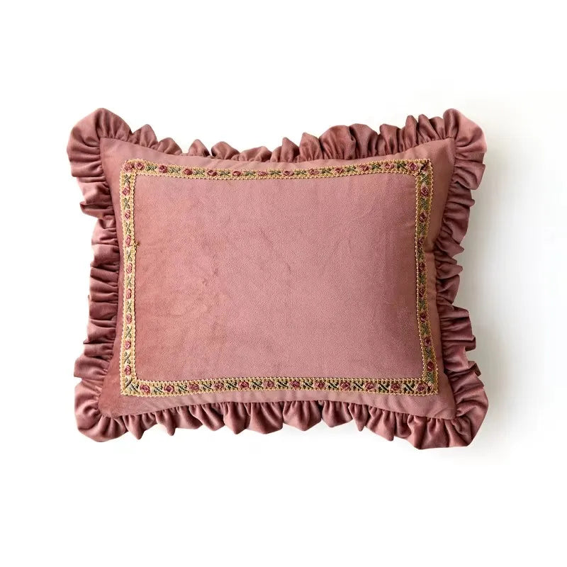 The Lady Green Velvet Cushion Cover
