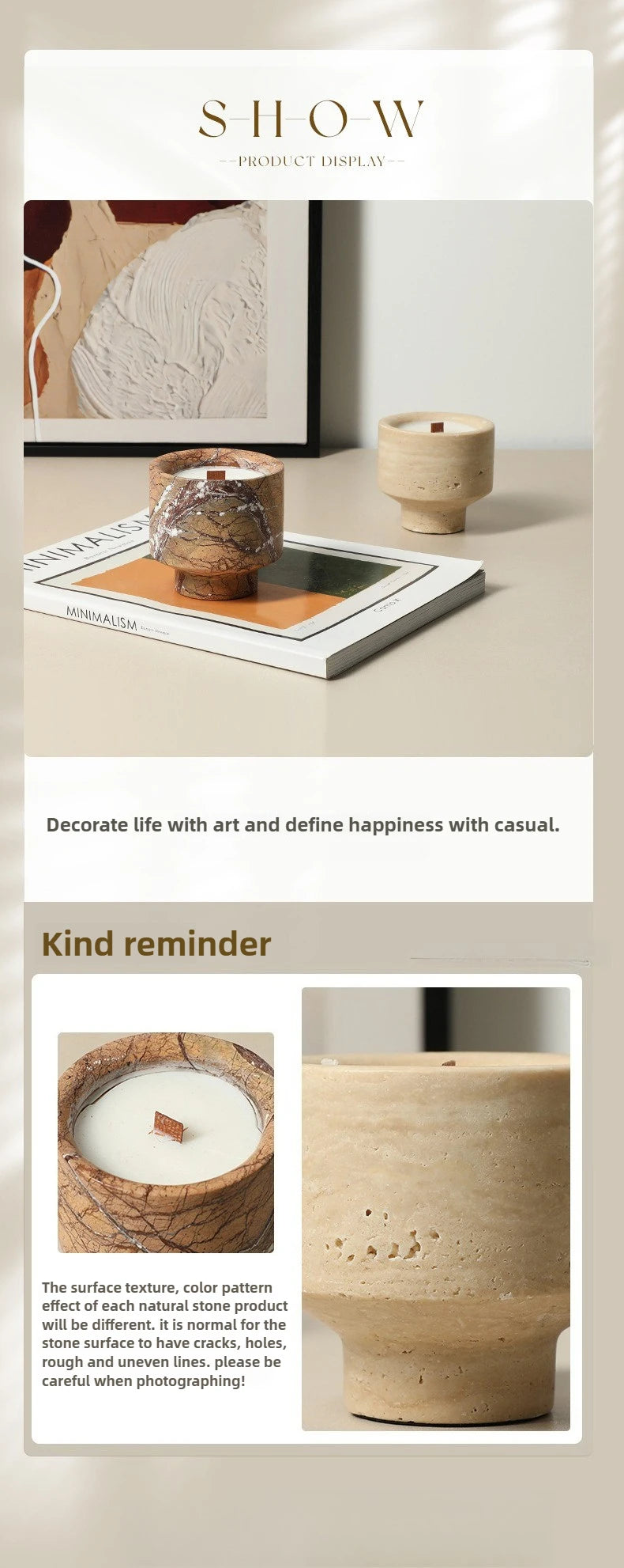 Luxury Marble Candle Holder