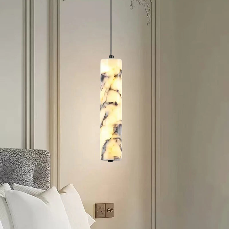 Cylinder Marble Pendant Light