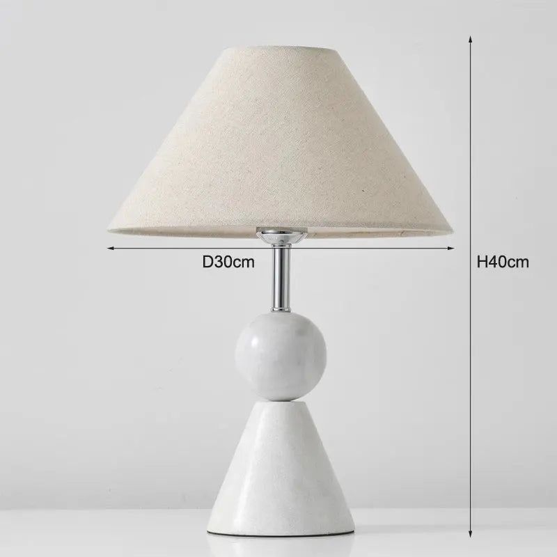 Art Deco Marble Table Lamp