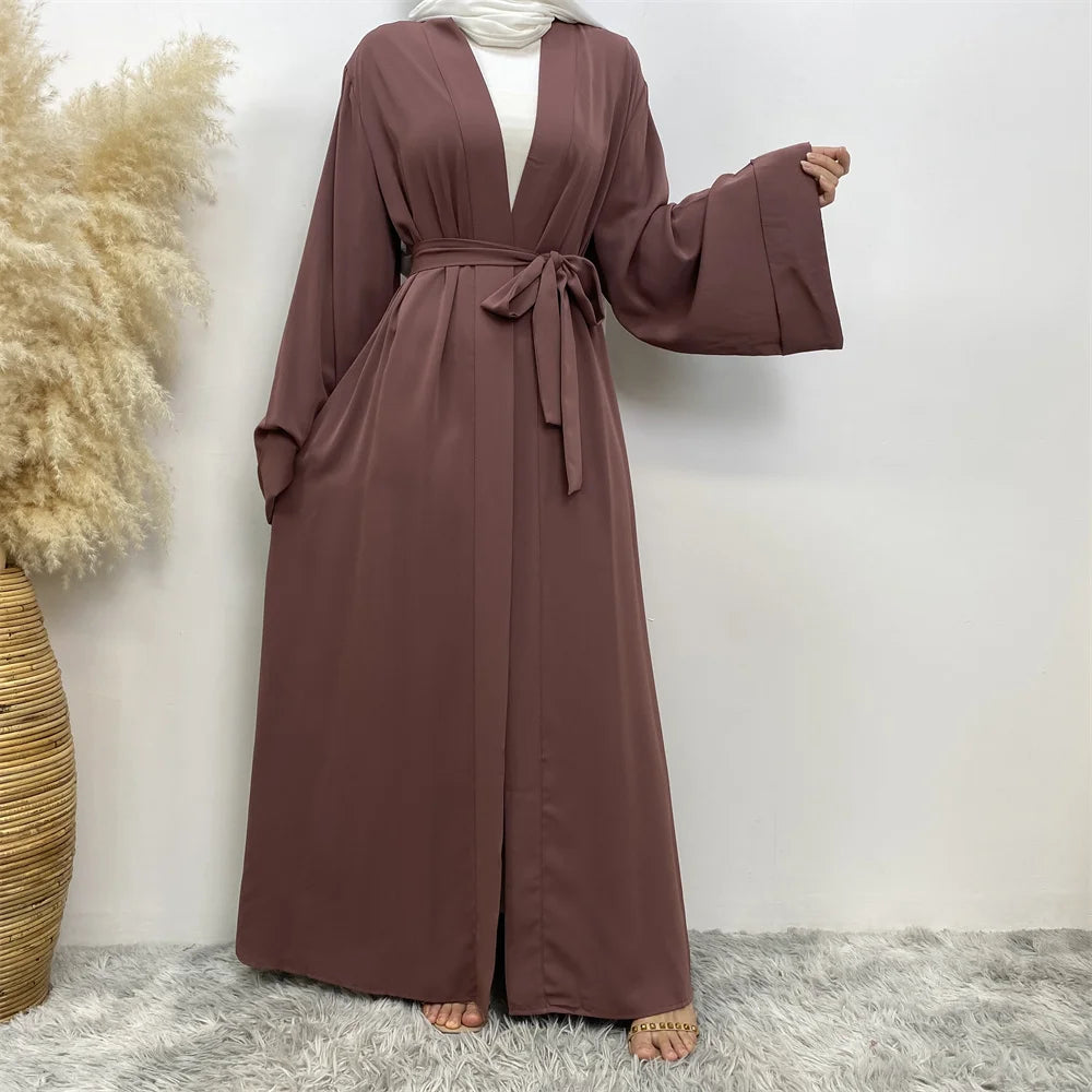 Muslim women hot sell Dubai Abaya Long headscarf dress with belt Islamic dress Abaya women's Abaya African dress