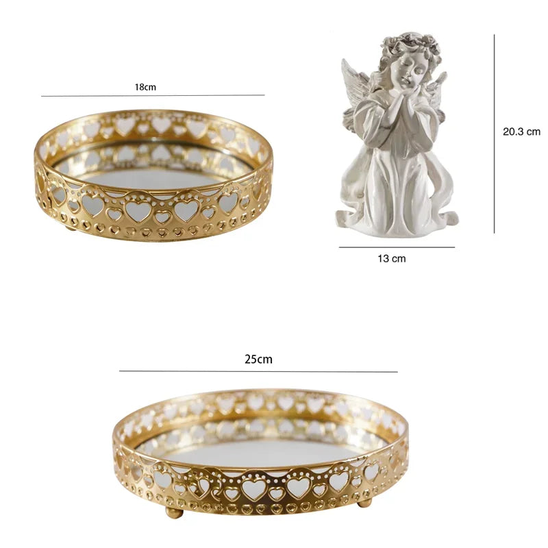 Gold Mirrored Earring Tray