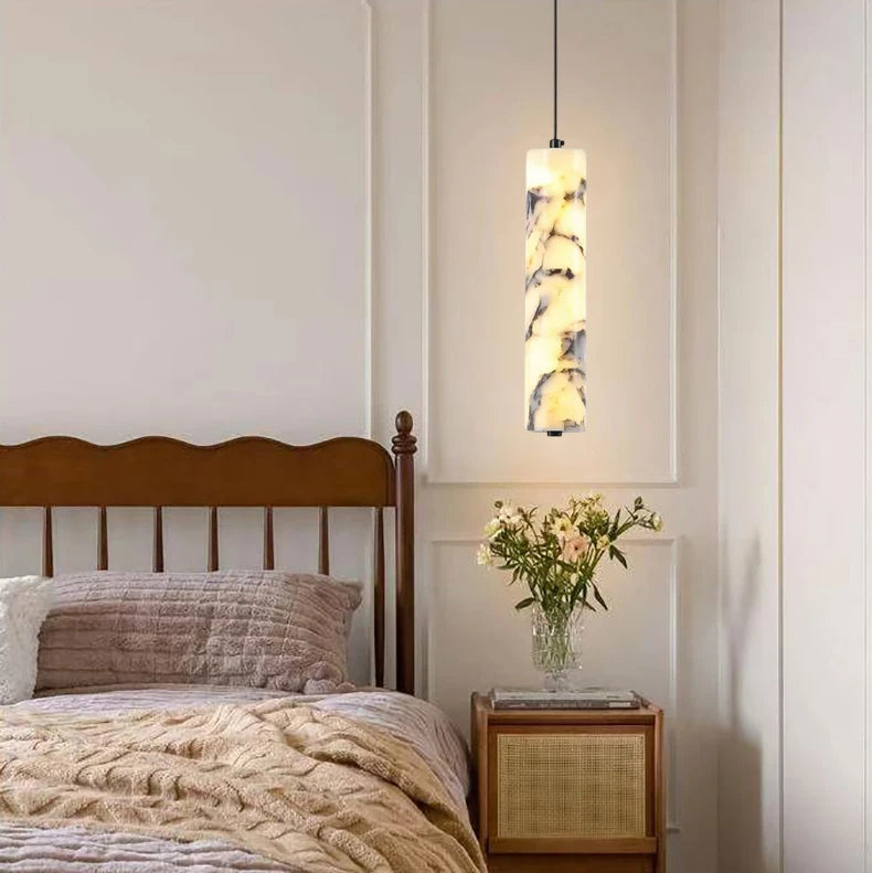 Cylinder Marble Pendant Light