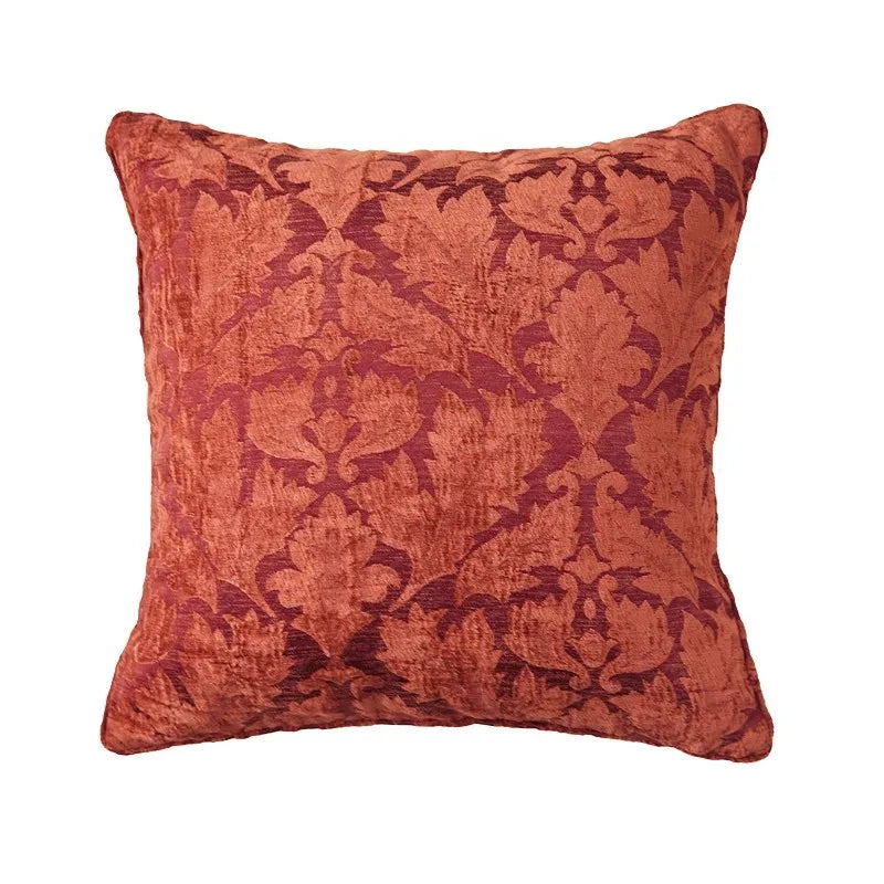 Bonatical Bloom Dusty Rose Velvet Patterned Cushion