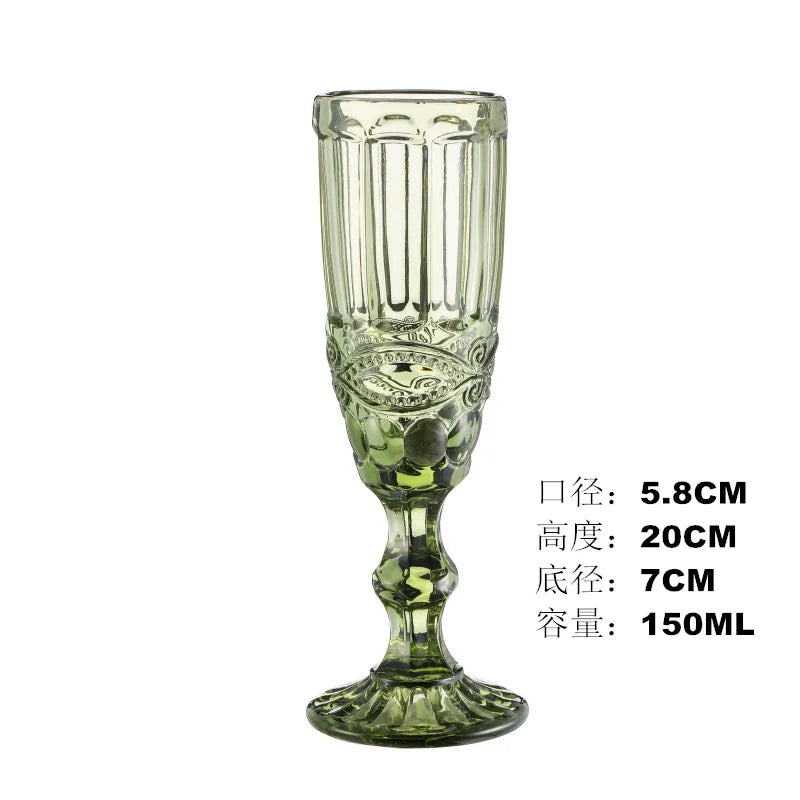Vintage Embossed Champagne Glass
