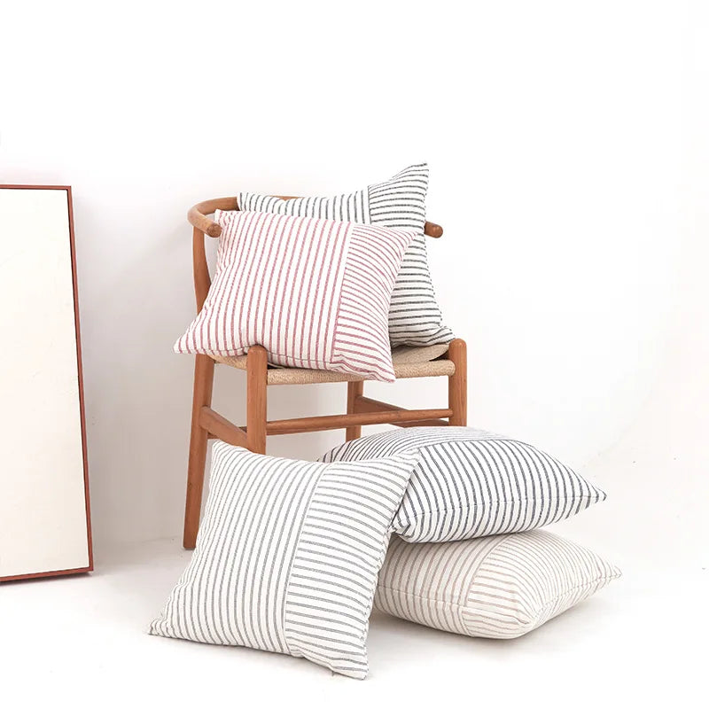 Striped Linen Cushion Cover