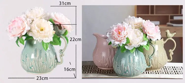 Vintage style Blue Ceramic Jug