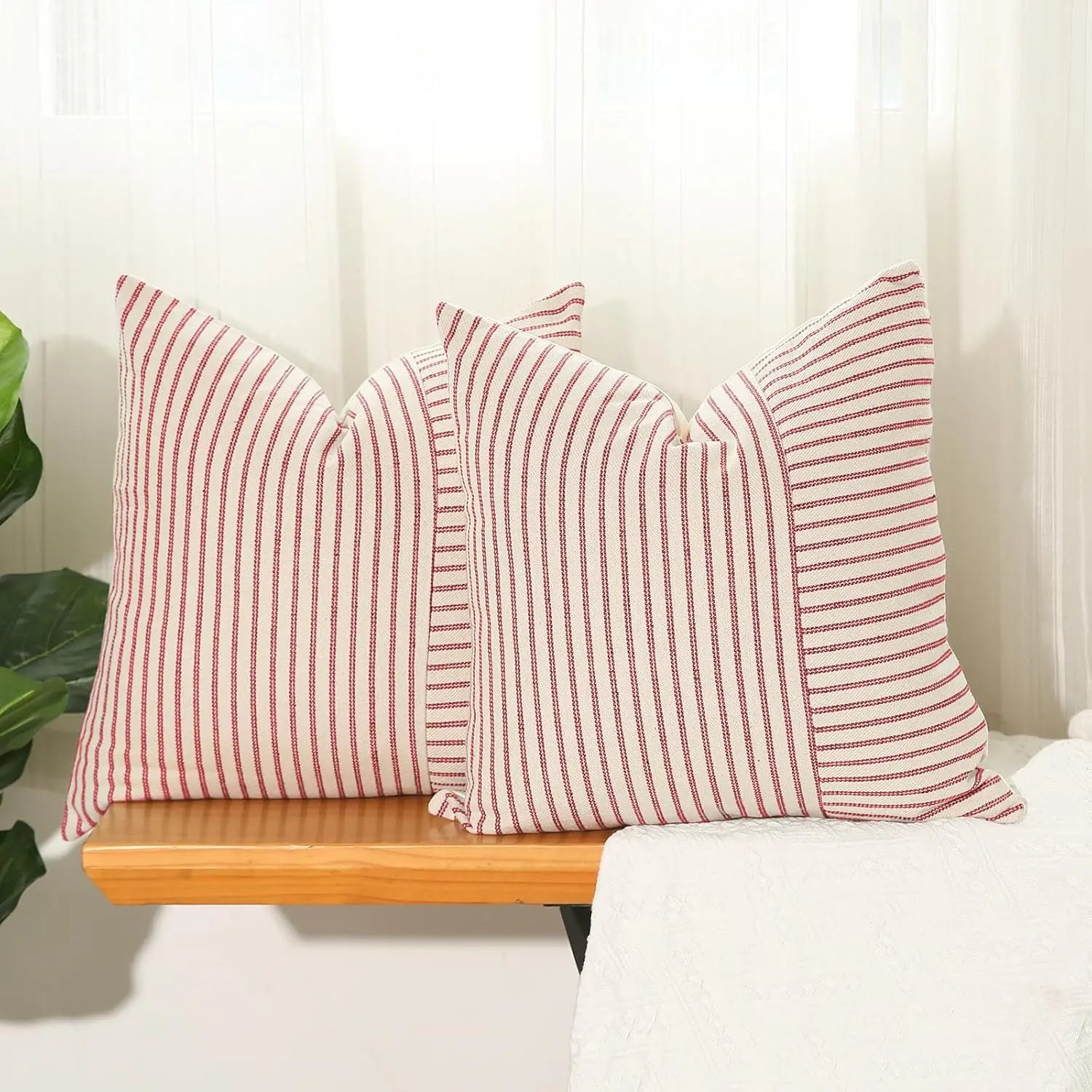 Striped Linen Cushion Cover