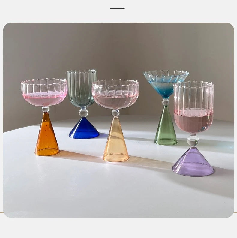 Retro two-tone Cocktail Glass