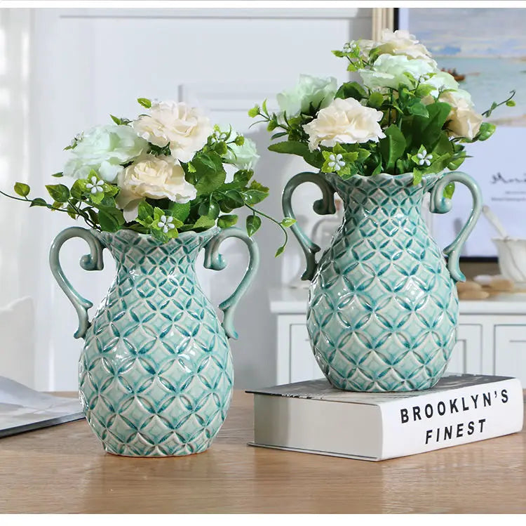 Vintage style Blue Ceramic Jug