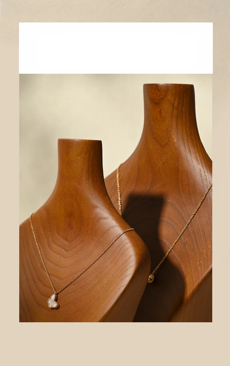 Solid Wood Necklace Bust