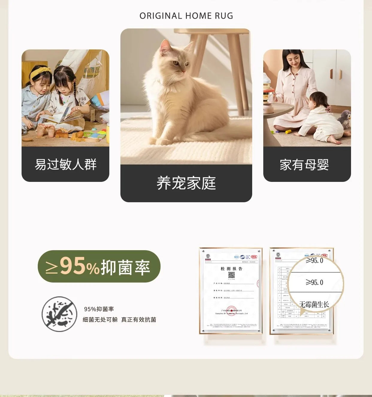 Olive rug with border