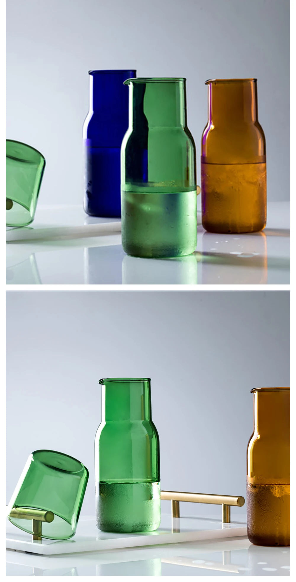 Glass Amber Bedside Decanter