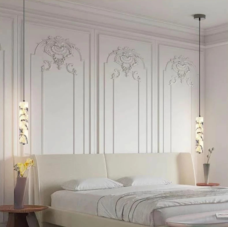 Cylinder Marble Pendant Light