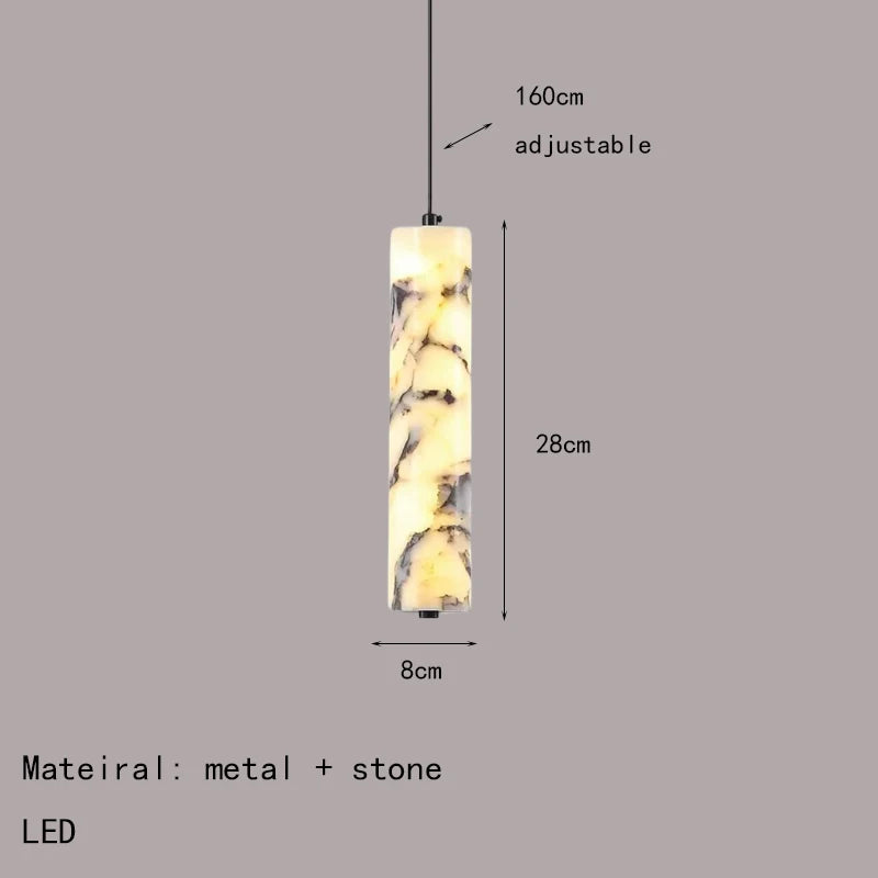 Cylinder Marble Pendant Light
