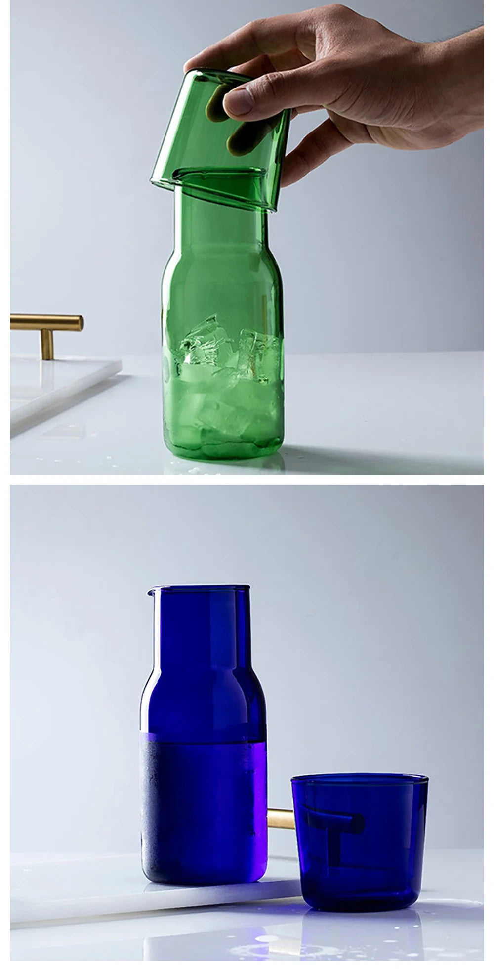 Glass Amber Bedside Decanter