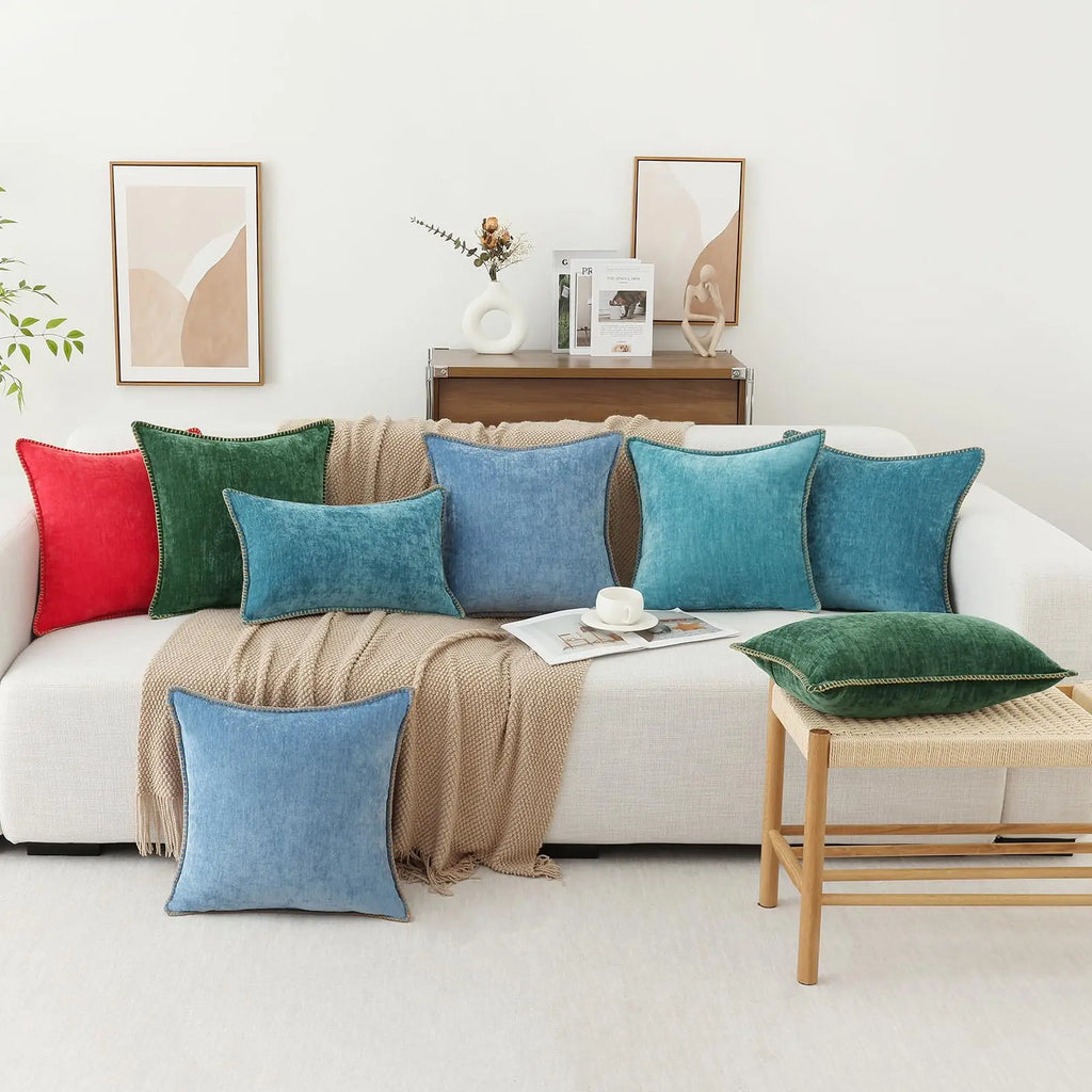 Chenille Soft Throw Cushion Cover