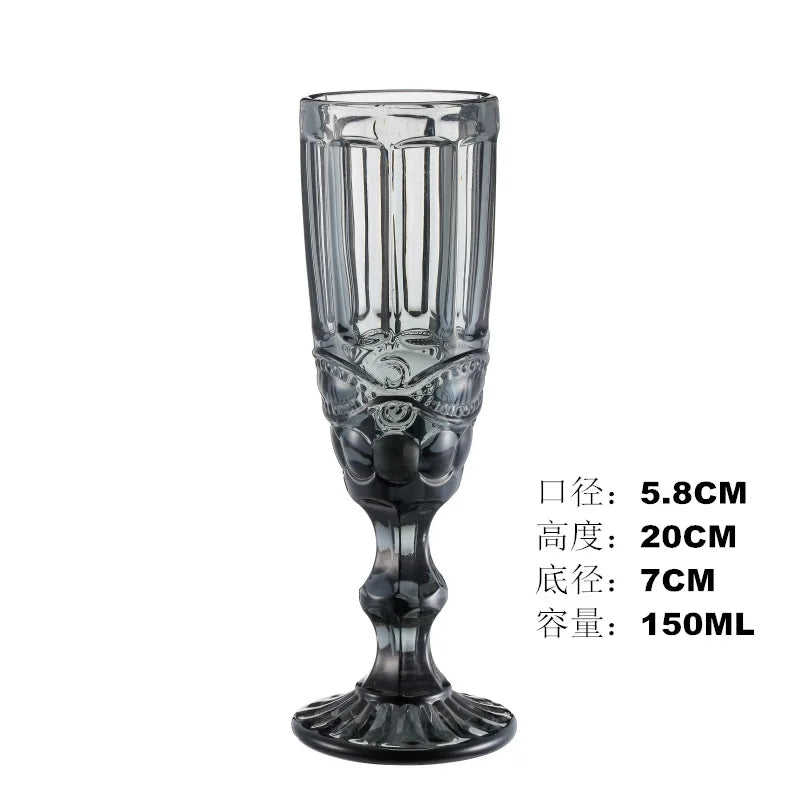 Vintage Embossed Champagne Glass