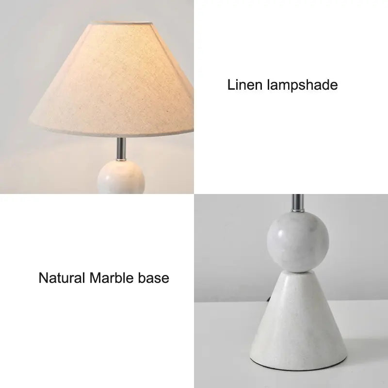 Art Deco Marble Table Lamp