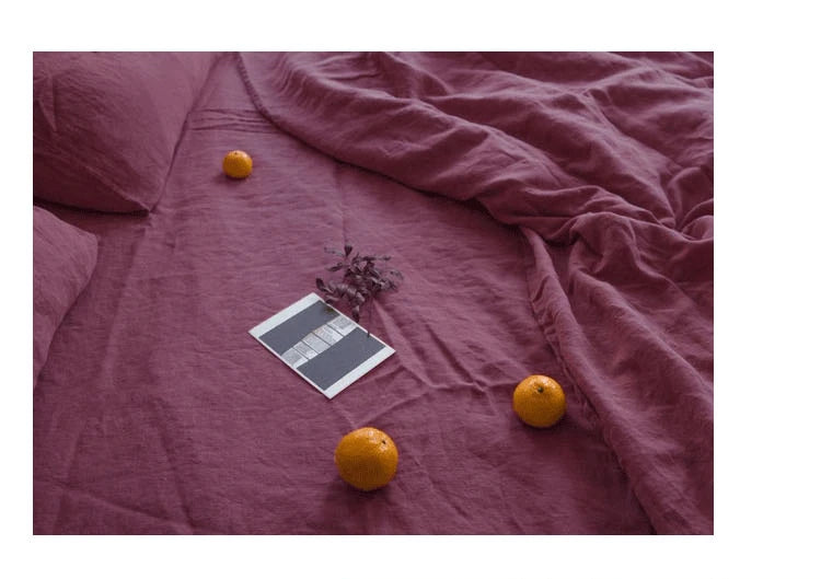 Natural Washed Linen Bed Sheets