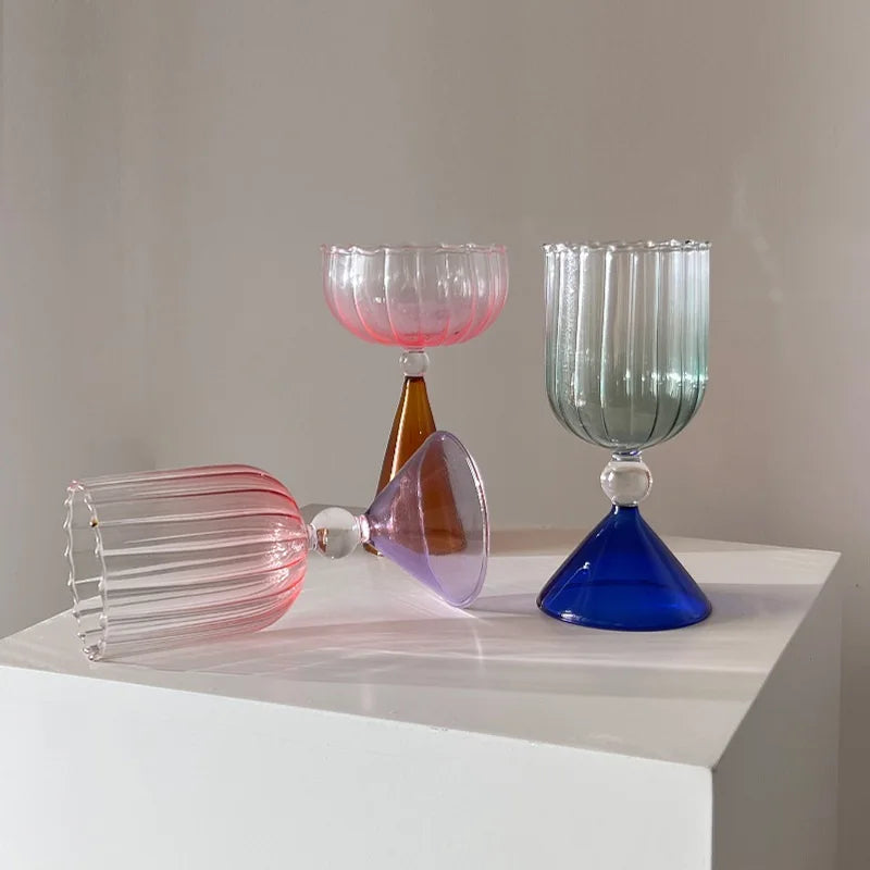 Retro two-tone Cocktail Glass