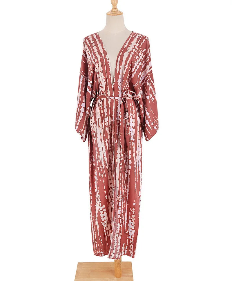 Para Praia 14 Colors Kimonos Bikini Cover Ups Beachwear Beach Robe Femme Long Dress Sarong Women Loose Cardigan Swimsuit Covers