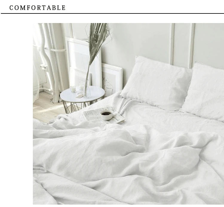 Natural Washed Linen Bed Sheets