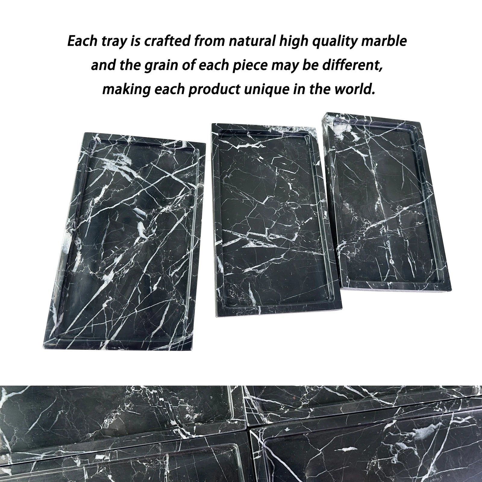 Rectangular Natural Marble Tray