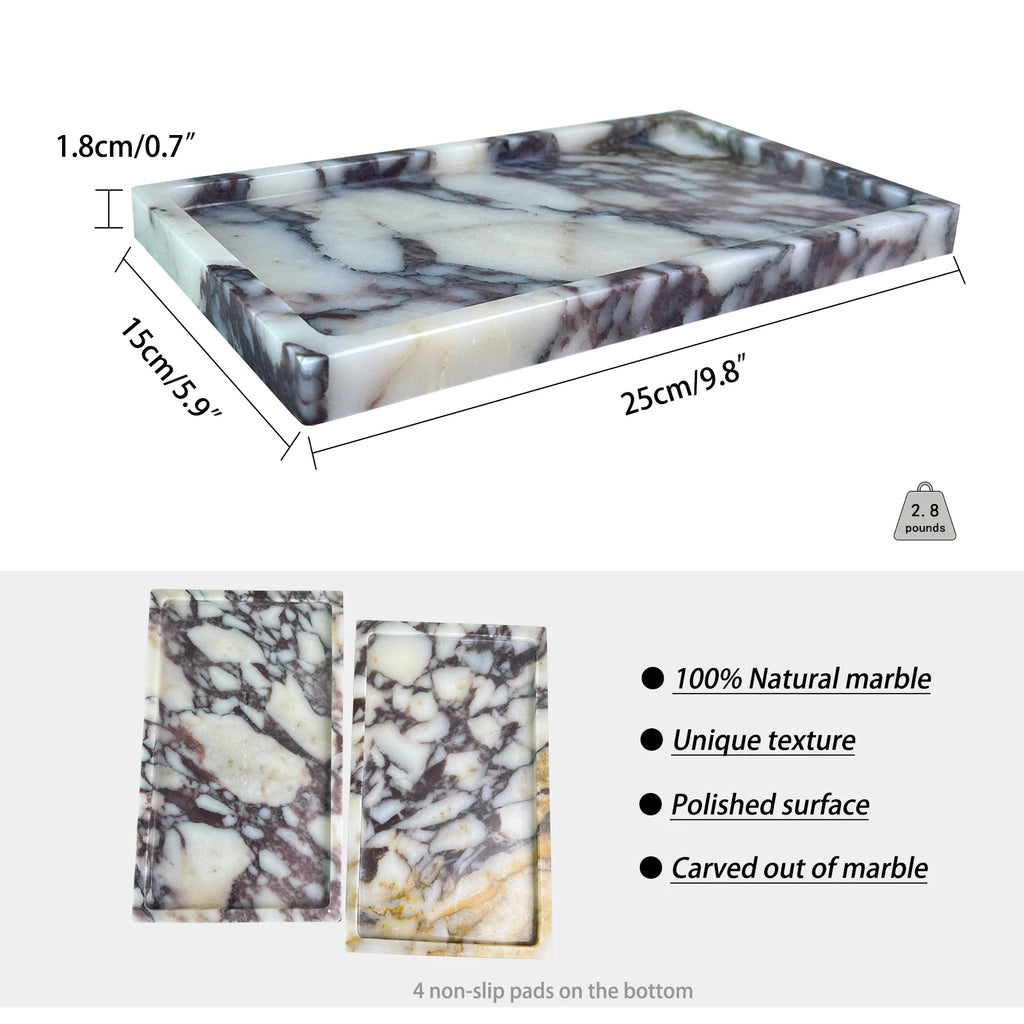 Rectangular Natural Marble Tray