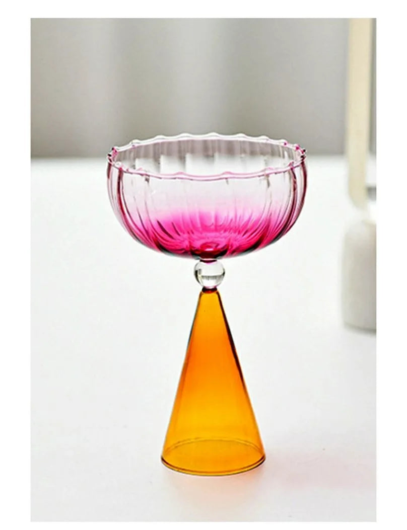 Retro two-tone Cocktail Glass