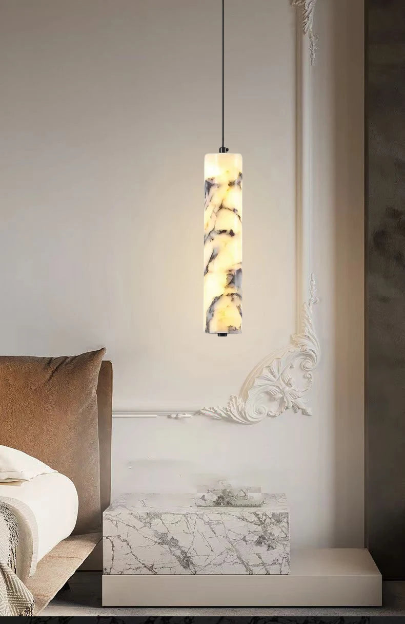 Cylinder Marble Pendant Light