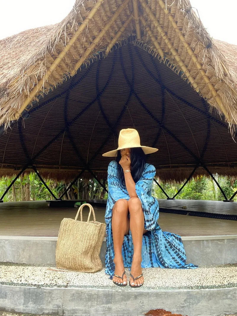 Para Praia 14 Colors Kimonos Bikini Cover Ups Beachwear Beach Robe Femme Long Dress Sarong Women Loose Cardigan Swimsuit Covers