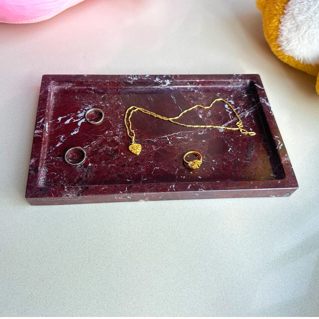 Rectangular Natural Marble Tray