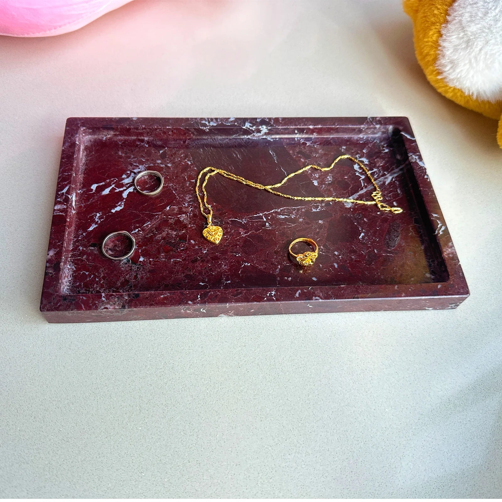 Rectangular Natural Marble Tray