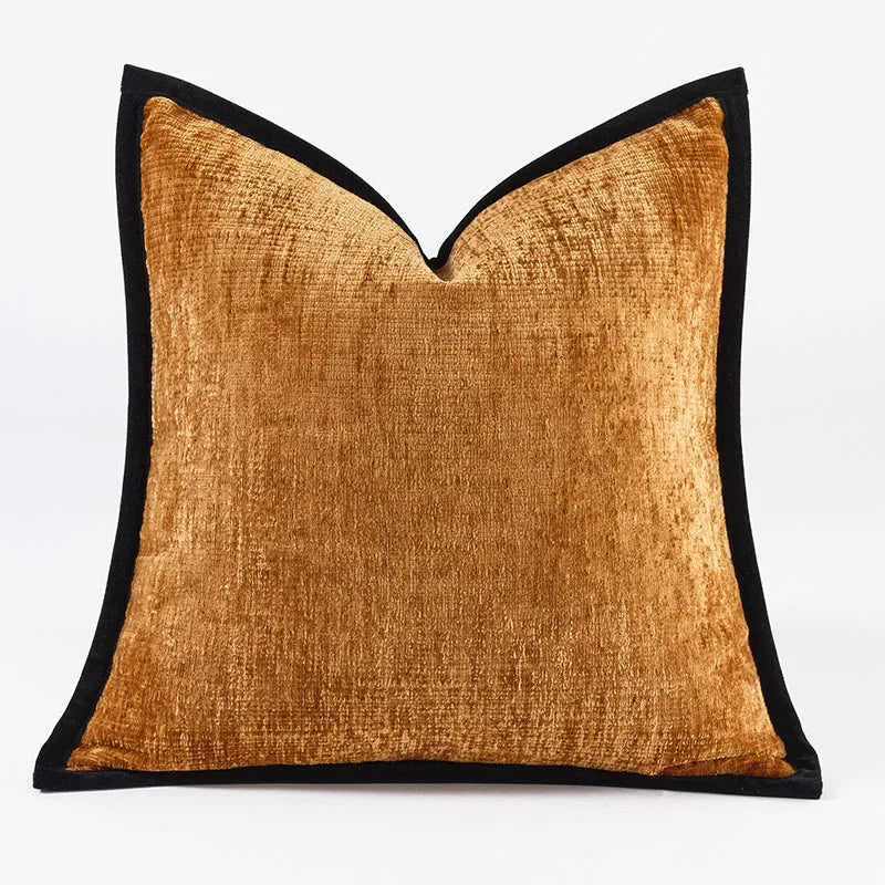 White Cushion Cover with Black Border